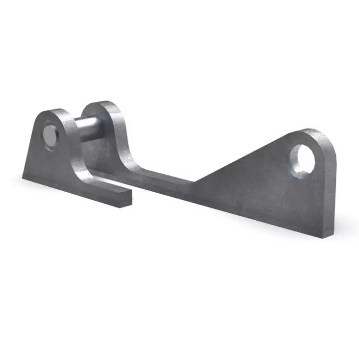 Terex 80-120 Oikea kiinnike , cut from solid plate - Pyöräkoneen sovitteet - Terex 80-120 - 1200 - 1
