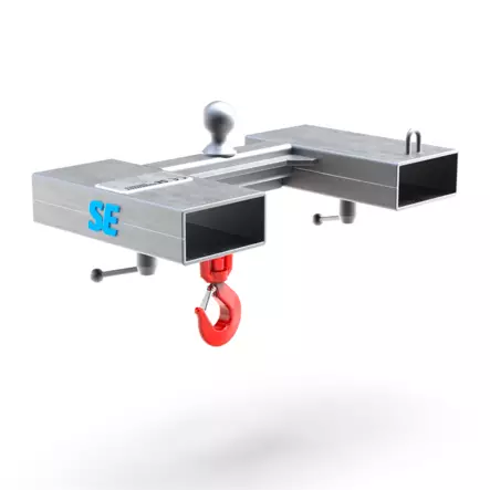 SE trukki nostokoukku 2t 125x50, vetokuulalla - Nostokoukut trukkipiikkeihin - 780 - 1