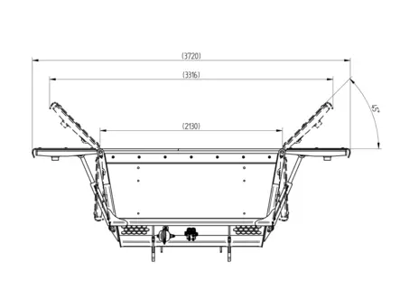 SE Siipilumikauha Volvo L30/JCB 409 1700L 2200mm - Pyöräkoneen siipilumikauhat - Volvo L30 / JCB 409 - 663 - 1