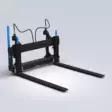 SE Hydrauliset nostohaarukat Kramer 3t 1500/1500mm - Pyöräkoneen hydrauliset trukkipiikit - Kramer 380-580 - 439 - 1